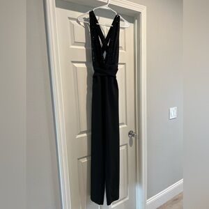 Lulus black sequin jumpsuit